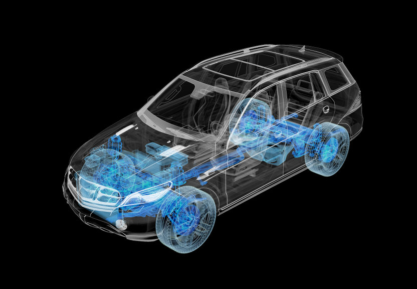 x-ray view of automobile